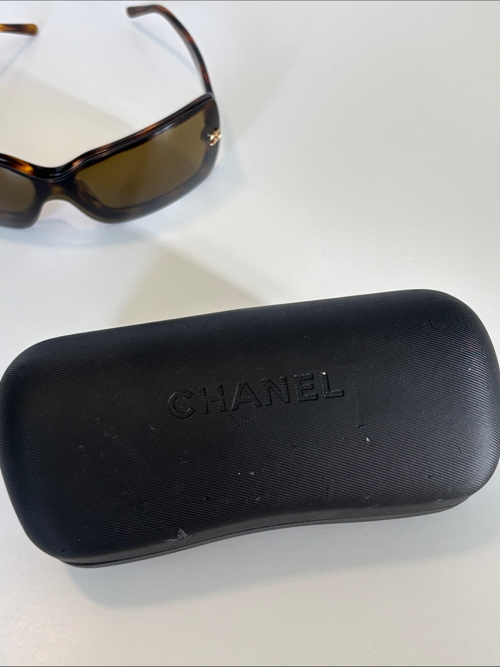 CHANEL Vintage Y2K 5065 Tortoiseshell Shield Sunglasses - Picture 9 of 11